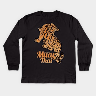 Tiger Muay Thai The Art of Eight Limbs Kids Long Sleeve T-Shirt